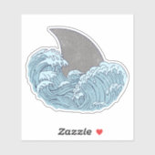 Sticker Illustration de requin (Feuille)