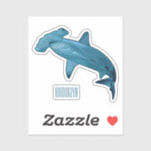 Sticker Illustration de requin marteau (Feuille)