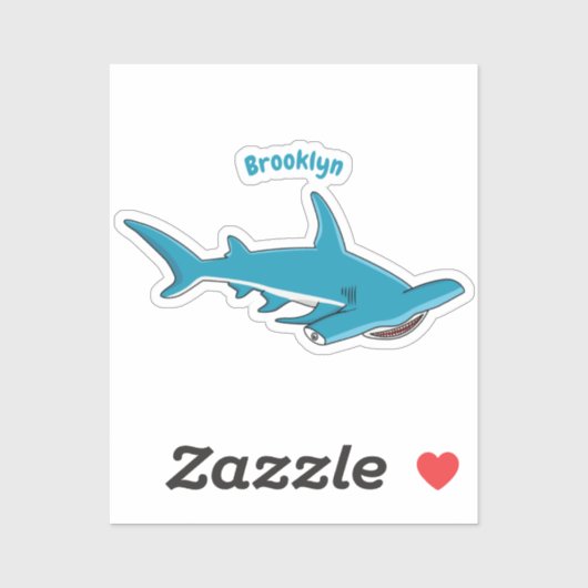 Sticker Illustration de requin marteau (Feuille)