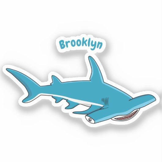Sticker Illustration de requin marteau (Recto)
