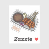 Sticker Illustration de Satay (Feuille)