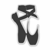 Sticker Illustration de silhouette des chaussures de balle (Devant)