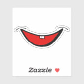 Sticker Illustration de sourire sans dents (Feuille)