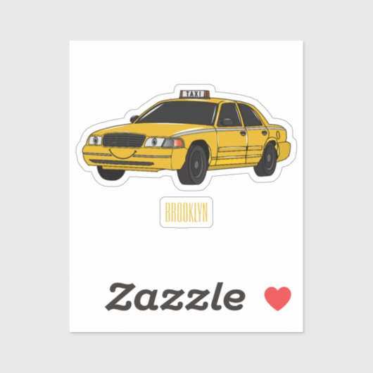 Sticker Illustration de taxi (Feuille)