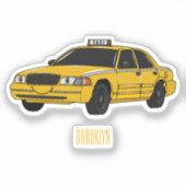 Sticker Illustration de taxi (Recto)