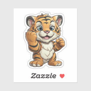 Sticker Illustration de tigre de dessin
