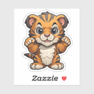 Sticker Illustration de tigre de dessin