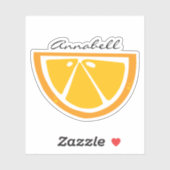 Sticker Illustration de tranche orange juteuse douce (Feuille)
