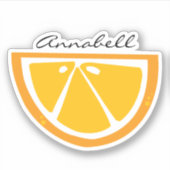 Sticker Illustration de tranche orange juteuse douce (Devant)