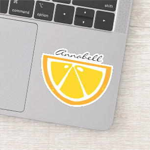 Sticker Illustration de tranche orange juteuse douce