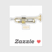 Sticker Illustration de trompette (Feuille)