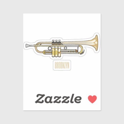 Sticker Illustration de trompette (Feuille)