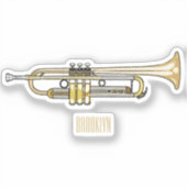 Sticker Illustration de trompette (Recto)