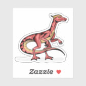 Sticker Illustration De Velociraptor. (Feuille)