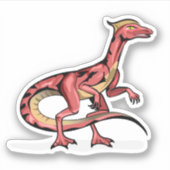 Sticker Illustration De Velociraptor. (Devant)