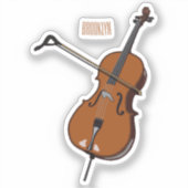 Sticker Illustration de violoncelle (Recto)