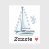 Sticker Illustration de voilier (Feuille)