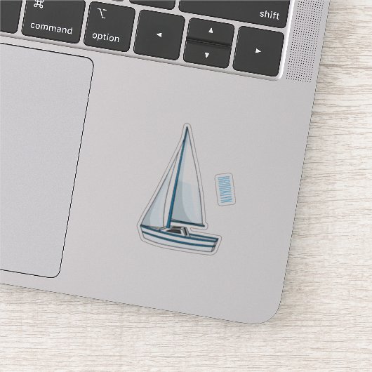 Sticker Illustration de voilier (Détail)
