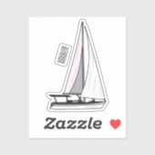 Sticker Illustration de voilier (Feuille)