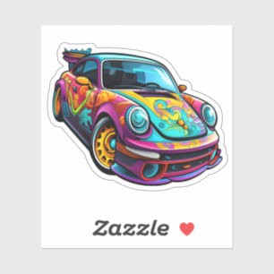 Sticker Illustration de voiture de dessin