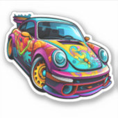 Sticker Illustration de voiture de dessin (Devant)