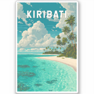 Sticker Illustration de voyage artistique vintage des Kiri