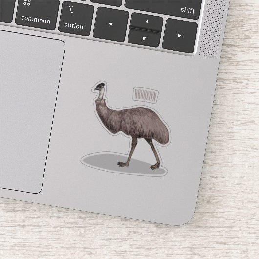 Sticker Illustration d'Emu bird (Détail)