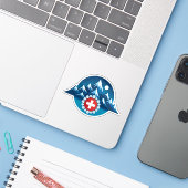 Sticker Illustration des Alpes suisses (Ordinateur portable avec iPhone)