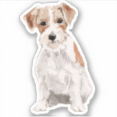 Sticker Illustration des aquarelles de chien de Cute Schna (Devant)