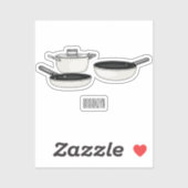 Sticker Illustration des jeux de cuisine (Feuille)