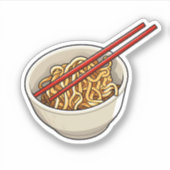 Sticker Illustration des nouilles de dessin (Devant)