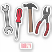 Sticker Illustration des outils de menuiserie (Recto)