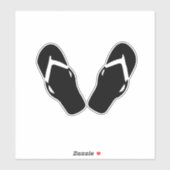 Sticker Illustration des tongs (Feuille)