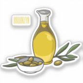 Sticker Illustration d'huile d'olive (Recto)