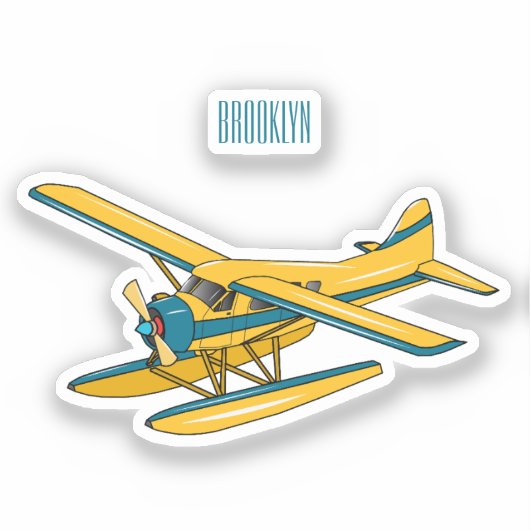 Sticker Illustration d'hydravion (Recto)