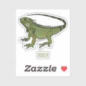 Sticker Illustration d'Iguana (Feuille)
