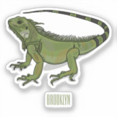 Sticker Illustration d'Iguana (Recto)