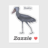 Sticker Illustration d'oiseau de cordonnier (Feuille)