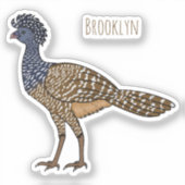 Sticker Illustration d'oiseau de curassow (Recto)