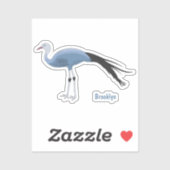 Sticker Illustration d'oiseau de grue bleue (Feuille)