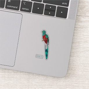 Sticker Illustration d'oiseau de quetzal resplendissant