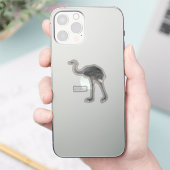 Sticker Illustration d'oiseau de rhée (Téléphone)