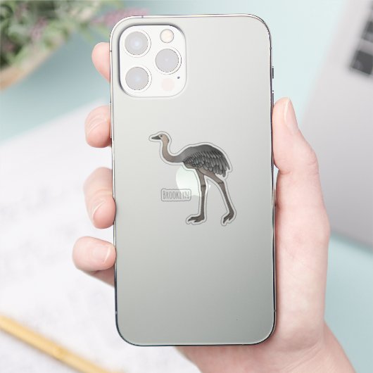 Sticker Illustration d'oiseau de rhée (Téléphone)
