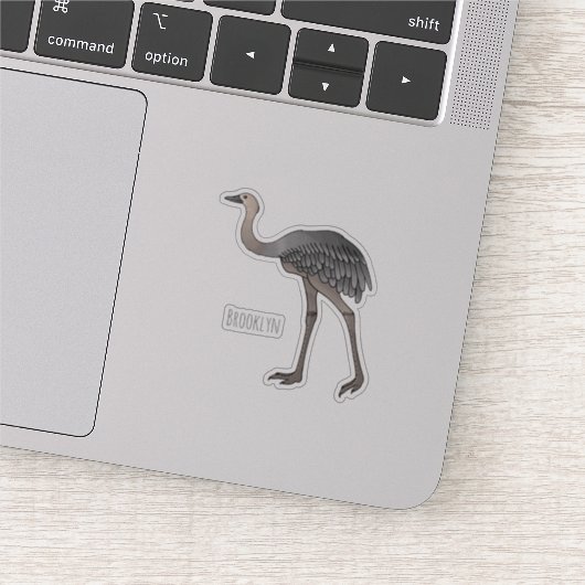 Sticker Illustration d'oiseau de rhée (Détail)