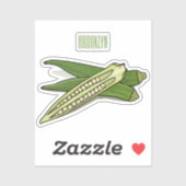 Sticker Illustration d'Okra (Feuille)