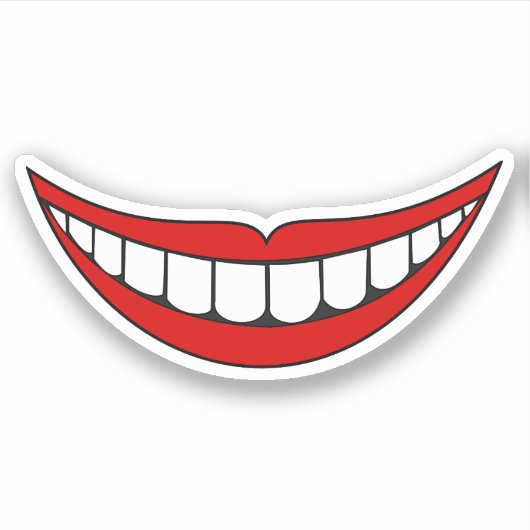 Sticker Illustration drôle de sourire (Devant)