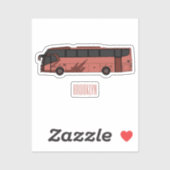 Sticker Illustration du bus (Feuille)