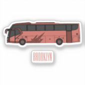 Sticker Illustration du bus (Recto)