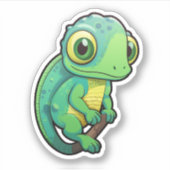 Sticker Illustration du caméléon de dessin (Devant)