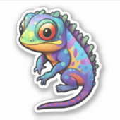 Sticker Illustration du caméléon de dessin (Devant)